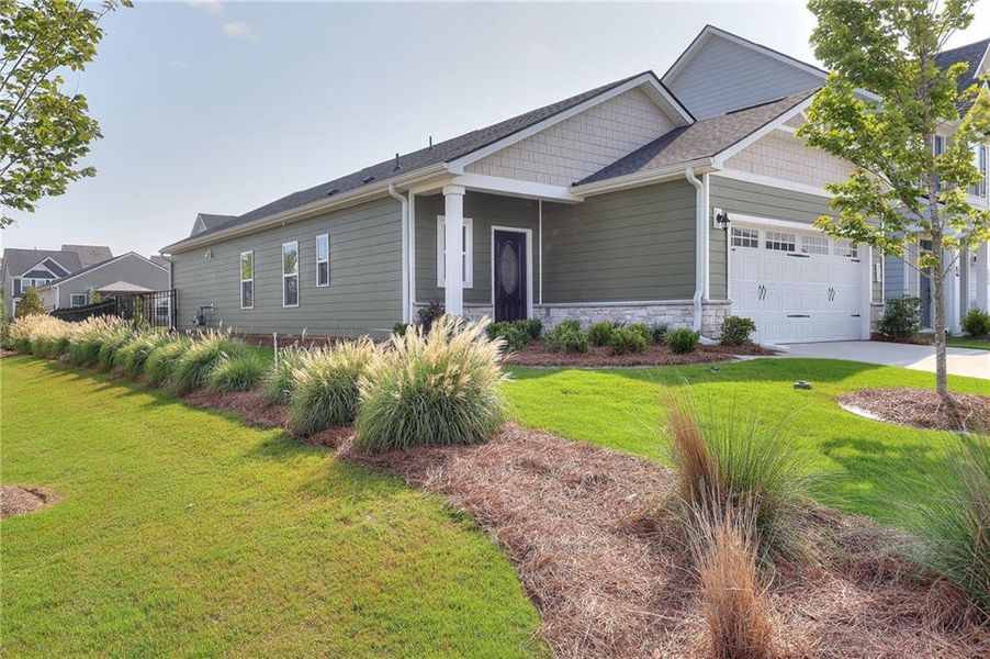 Exterior details and patio area of a home in , Hoschton (Image 22).