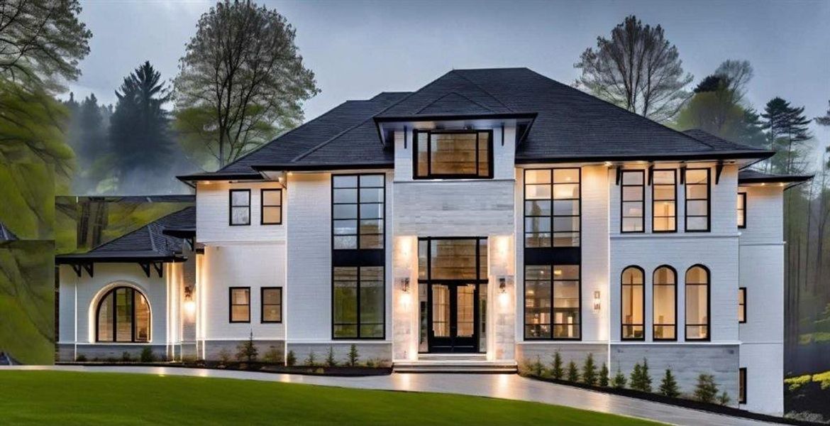 Front exterior of a new home in , Marietta, GA, highlighting curb appeal (Image 1). Front exterior of a new home in , Marietta, GA, highlighting curb appeal (Image 1).