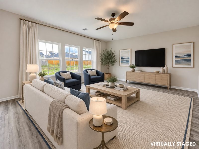 Furnished interior view inside a new home in Tranquil South, Hinesville (Image 12). Furnished interior view inside a new home in Tranquil South, Hinesville (Image 12).
