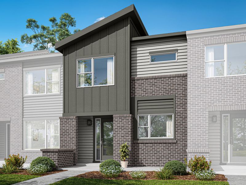 Representative exterior photo of a completed home built from the Wilson by Tri Pointe Homes in The Townes at NoVi, Pittsboro, NC (Image 21).