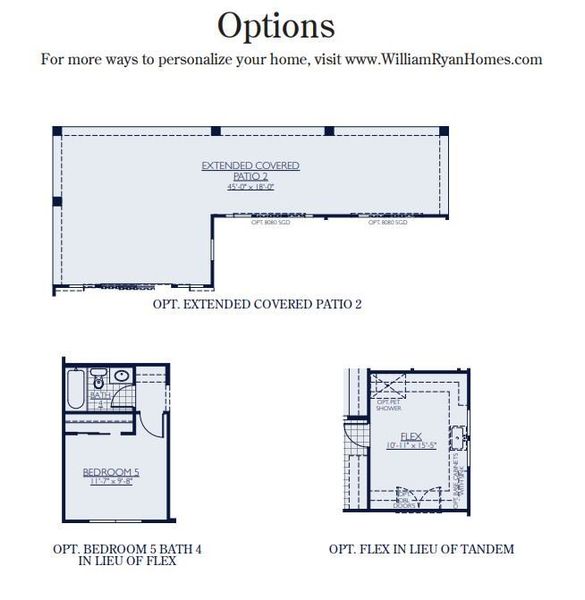 2D floor plan layout for the Cottonwood by William Ryan Homes in Alta Vida at Westpark, Buckeye, AZ (Image 3).