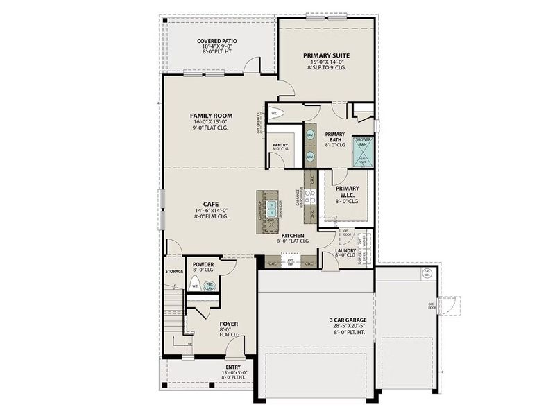 2D floor plan layout of this home in River Ranch Meadows, Dayton, TX (Image 3).