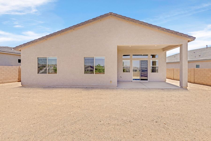 Exterior details and patio area of a home in Saguaro Reserve II, Marana (Image 2).