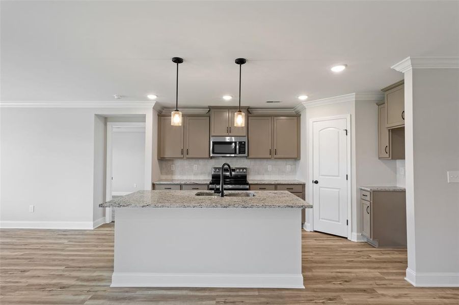 Furnished interior view inside a new home in Parks at Foster Crossing, Anna (Image 5). Furnished interior view inside a new home in Parks at Foster Crossing, Anna (Image 5).