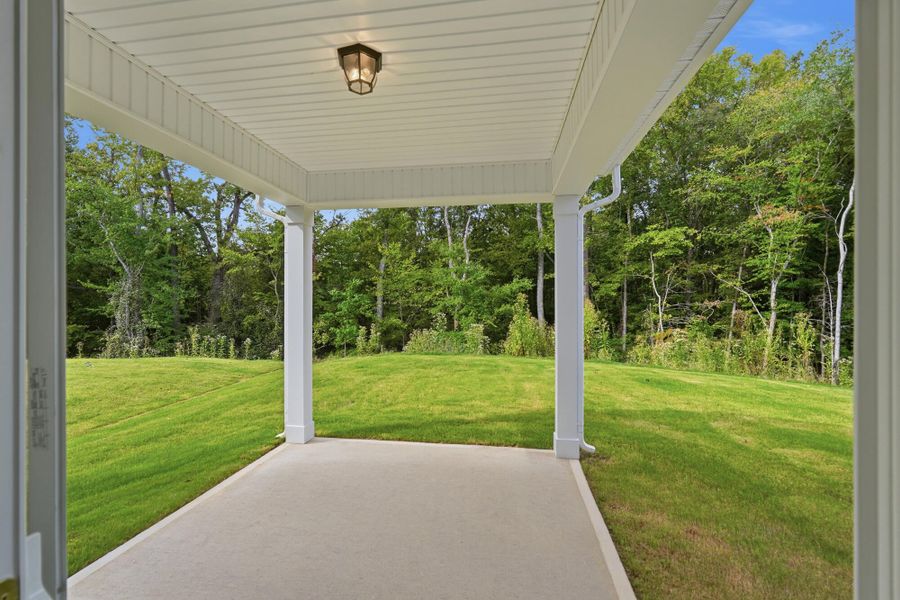 Exterior details and patio area of a home in Caldwell Forest, Charlotte (Image 2).