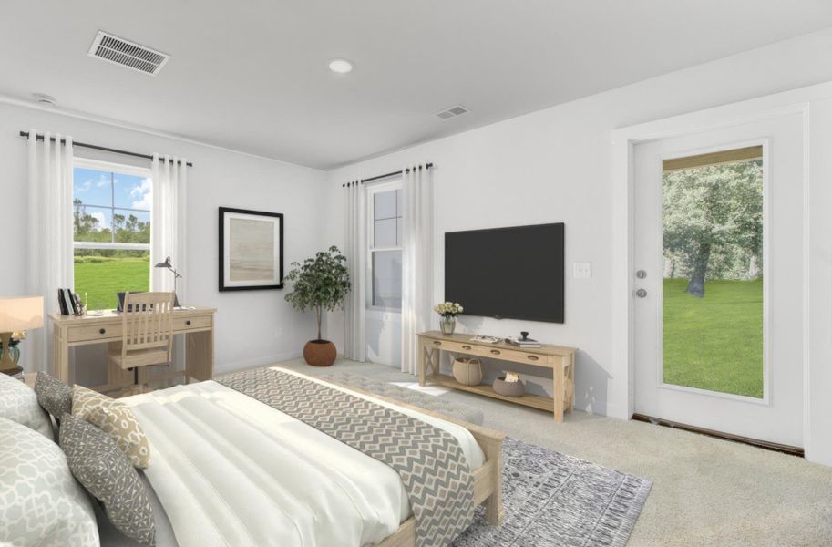 Furnished interior view inside a new home in Indigo Grove Townhomes, Johns Island (Image 18).