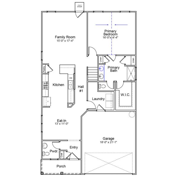 2D floor plan layout of this home in Braxton Place, Moore, SC (Image 2).