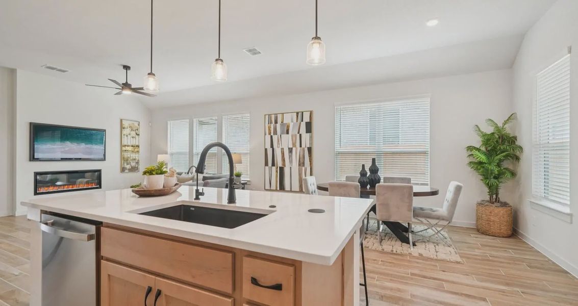 Furnished interior view inside a new home in Stream Waters, Buda (Image 7).