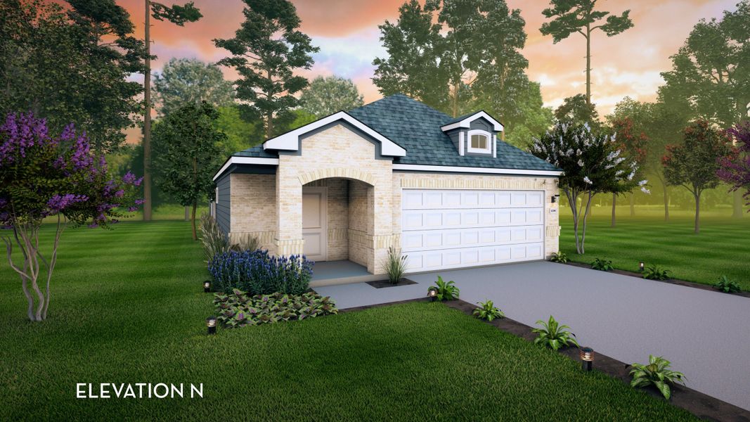 Representative exterior photo of a completed home built from the Maple by CastleRock Communities in Lago Mar, Texas City, TX (Image 14).