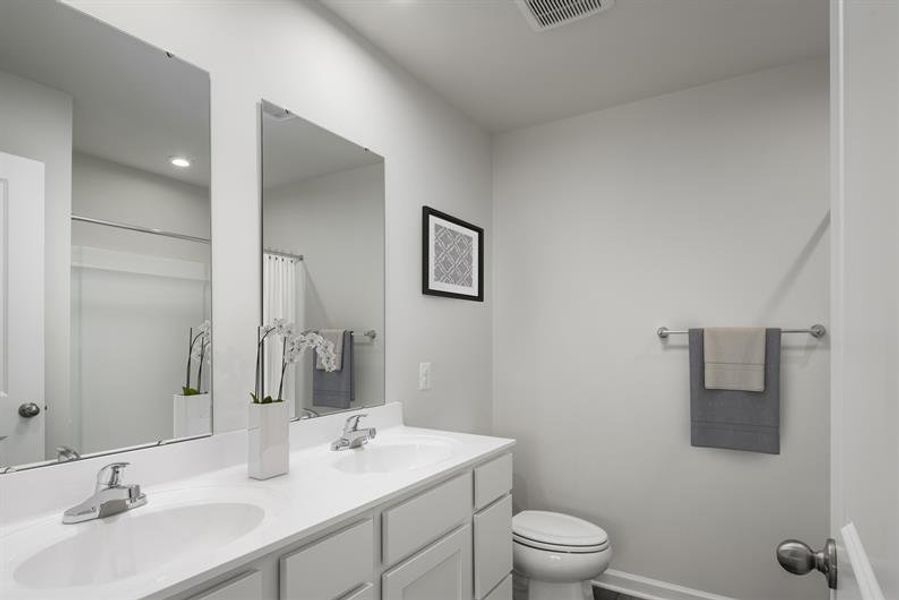 Representative furnished interior of a home built from the Dogwood by Ryan Homes in Riverside at Calhoun, Calhoun (Image 6).