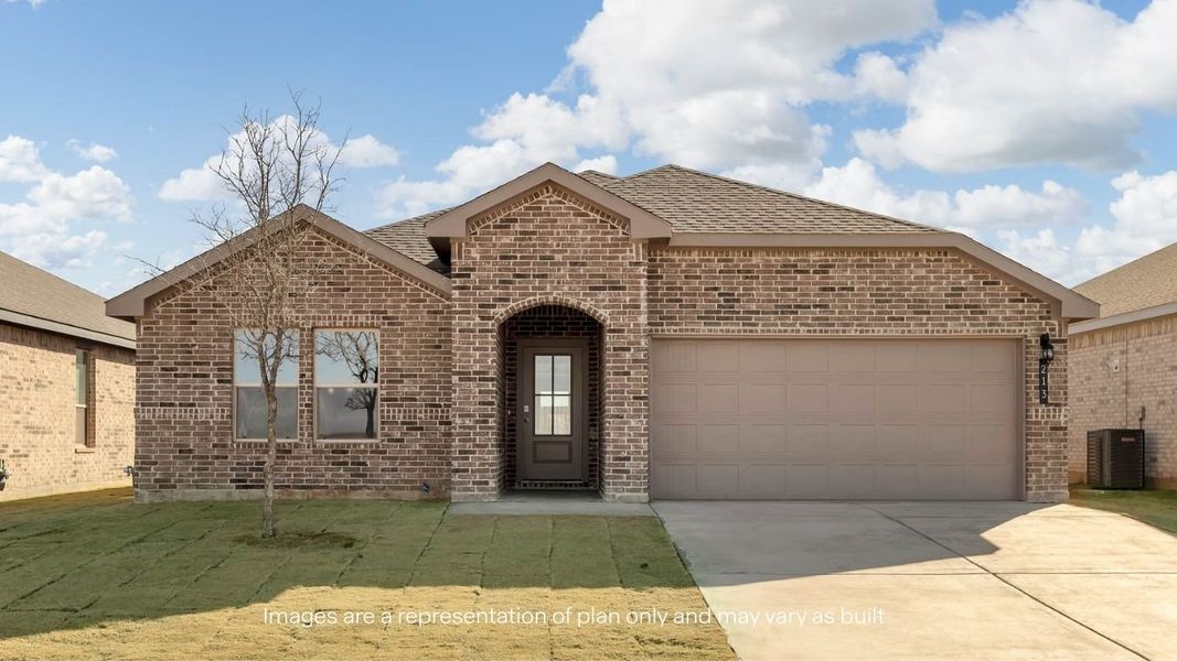 Front exterior of a new home in Viridian, Lubbock, TX, highlighting curb appeal (Image 1). Front exterior of a new home in Viridian, Lubbock, TX, highlighting curb appeal (Image 1).