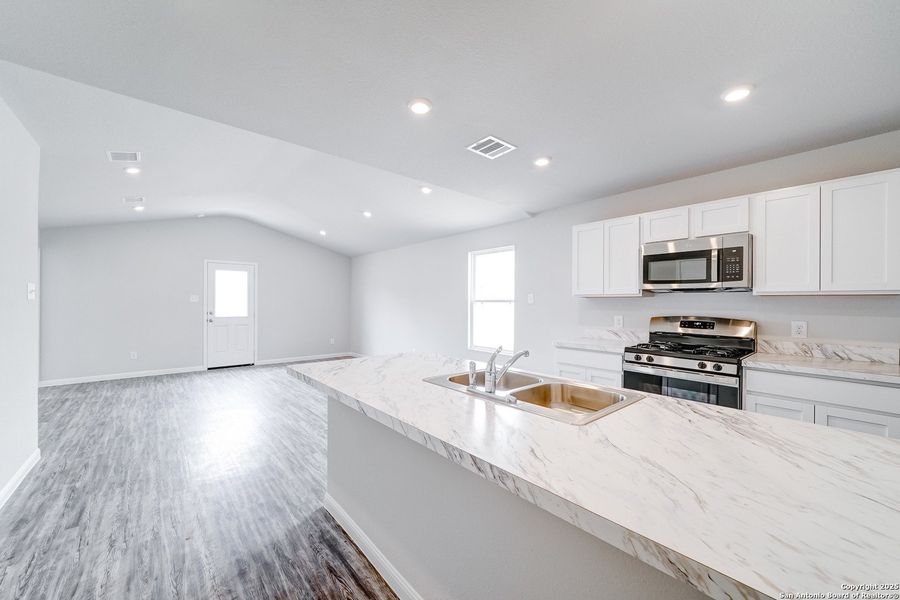 Furnished interior view inside a new home in Las Colinas, Kenedy (Image 8). Furnished interior view inside a new home in Las Colinas, Kenedy (Image 8).
