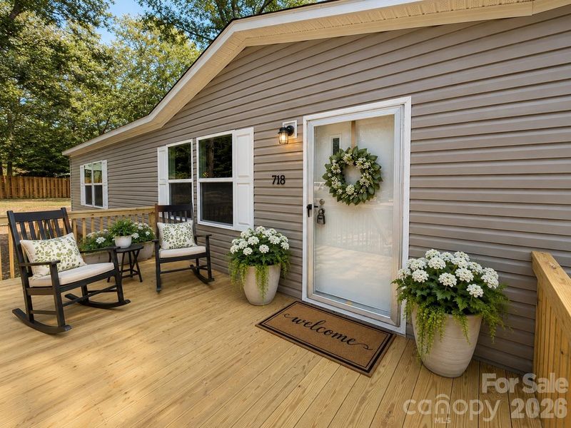 Exterior details and patio area of a home in , Mooresboro (Image 24).