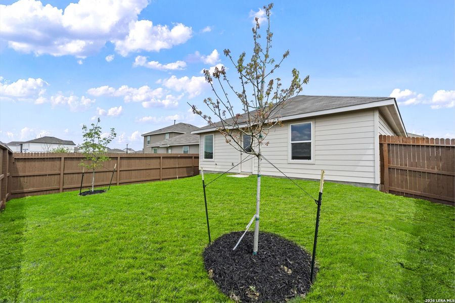 Exterior details and patio area of a home in Avenida, Converse (Image 2).