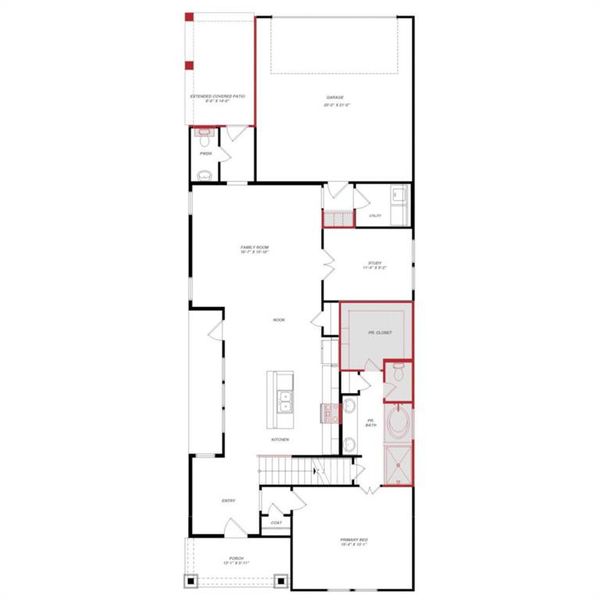 2D floor plan layout of this home in Treeline, Justin, TX (Image 3). 2D floor plan layout of this home in Treeline, Justin, TX (Image 3).