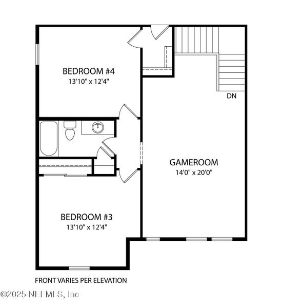 2D floor plan layout of this home in Trailmark - Phase 10, St. Augustine, FL (Image 3).