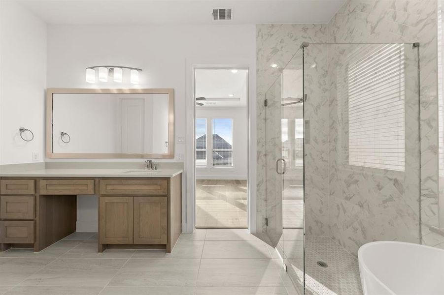 Furnished interior view inside a new home in Cambridge Estates - Harwood, Prosper (Image 12).