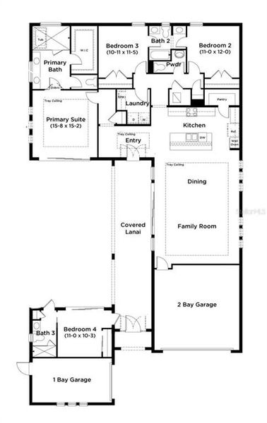 2D floor plan layout of this home in , San Antonio, FL (Image 4).