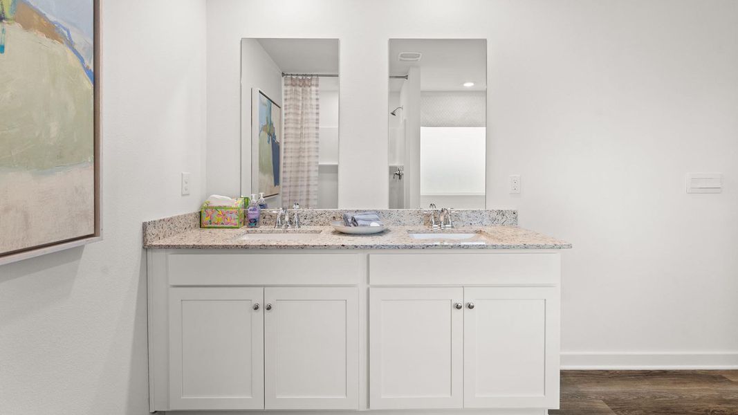 Furnished interior view inside a new home in Magnolia at the Bluffs Phase 3, Freeport (Image 24).