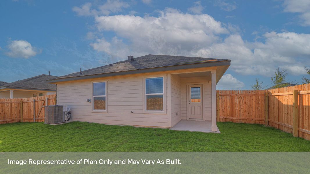 Exterior details and patio area of a home in Whisper South, San Marcos (Image 3). Exterior details and patio area of a home in Whisper South, San Marcos (Image 3).