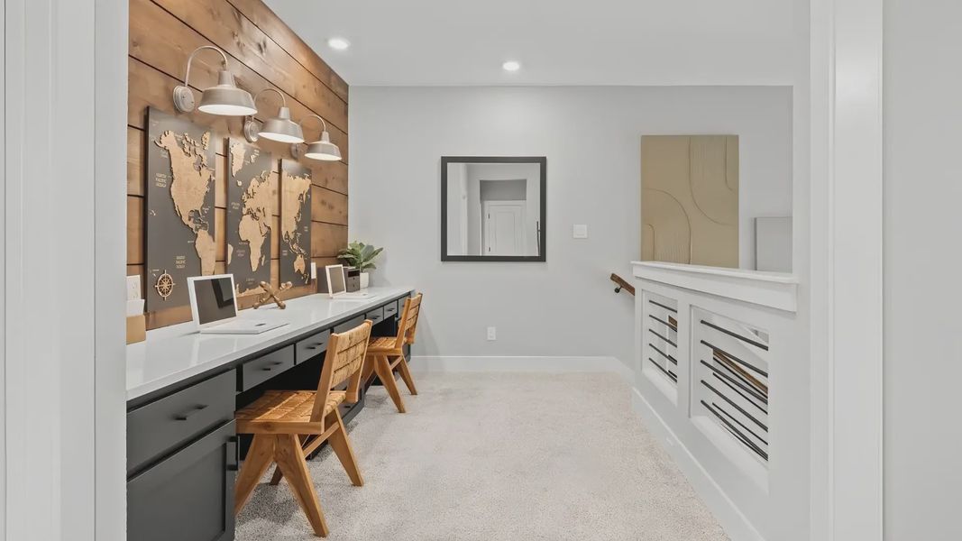 Representative furnished interior of a home built from the Melody by Chesmar Homes in Newhaven, Manor (Image 13).