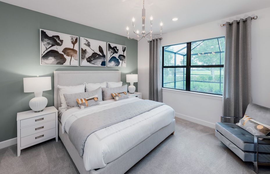 Secondary bedroom with large window