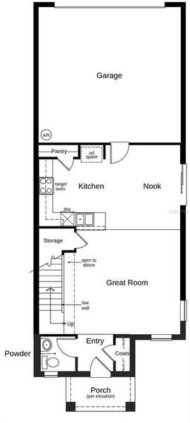 2D floor plan layout of this home in Bellaviva III at Westside, Davenport, FL (Image 4).