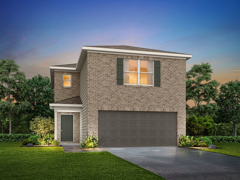 Representative exterior photo of a completed home built from the Glacier by National HomeCorp in Courtland Place, Cleburne, TX (Image 17).