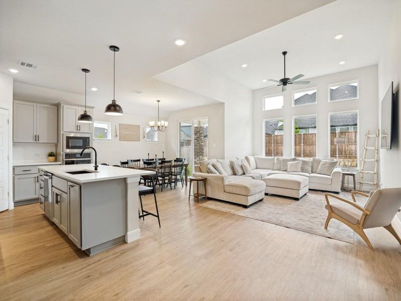 Upgraded Higher Ceilings in the Great Room with the Additional Windows Creates a WOW Factor!