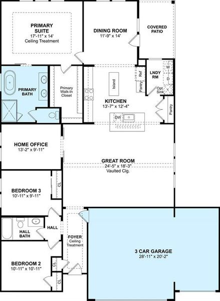 The Juniper III floor plan by K. Hovnanian Homes. 1st Floor shown. *Prices, plans, dimensions, features, specifications, materials, and availability of homes or communities are subject to change without notice or obligation.