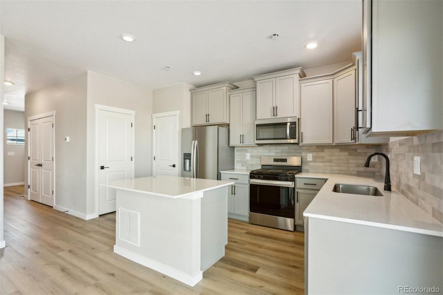 Furnished interior view inside a new home in Second Creek Farm, Commerce City (Image 2). Furnished interior view inside a new home in Second Creek Farm, Commerce City (Image 2).