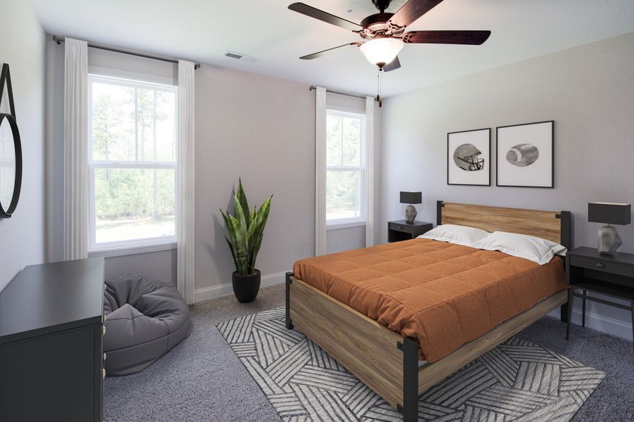 Representative furnished interior of a home built from the Beaufort by Stevens Fine Homes in Parkwood Estates, Leland (Image 14).