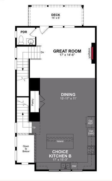 2D floor plan layout of this home in Towne Village at Suwanee Dam, Sugar Hill, GA (Image 4).