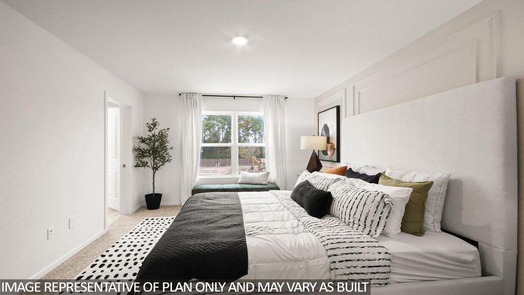 Furnished interior view inside a new home in Bridges on Lake Houston Villas, Humble (Image 9).