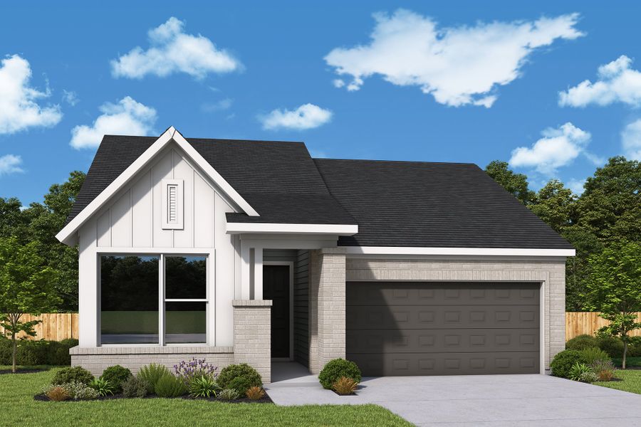 Representative exterior photo of a completed home built from the The Lantana by David Weekley Homes in Jubilee, Hockley, TX (Image 2).