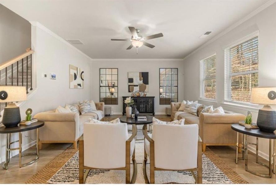 Furnished interior view inside a new home in Reserve at South River Gardens, Atlanta (Image 4).