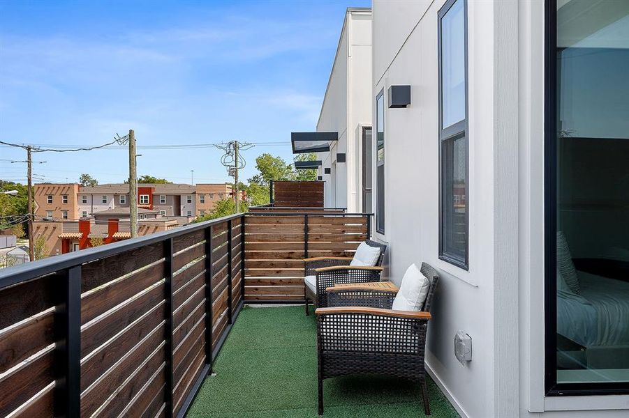Balcony featuring a residential view Balcony featuring a residential view