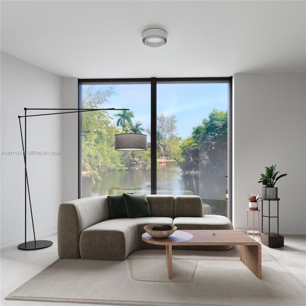 Furnished interior view inside a new home in , Miami (Image 11).
