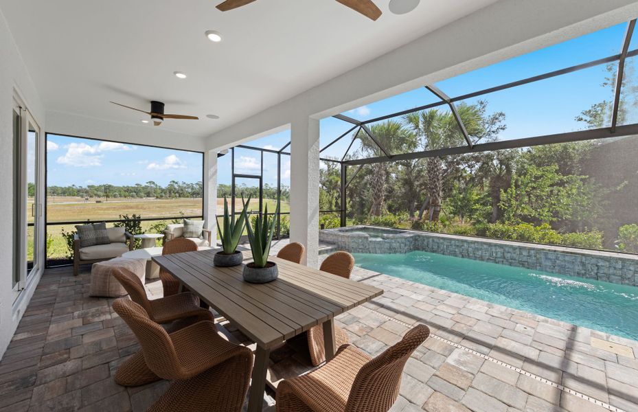 Representative exterior details of a home built from the Palmary by DiVosta in BeachWalk by Manasota Key, Englewood (Image 3).