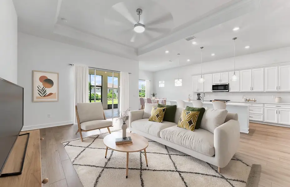 Furnished interior view inside a new home in Del Webb Stone Creek, Ocala (Image 10).