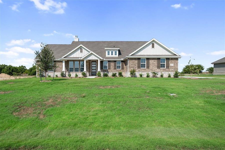 Front exterior of a new home in Fairview Meadows, New Fairview, TX, highlighting curb appeal (Image 1). Front exterior of a new home in Fairview Meadows, New Fairview, TX, highlighting curb appeal (Image 1).