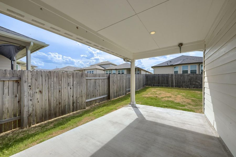 Exterior details and patio area of a home in , Buda (Image 3). Exterior details and patio area of a home in , Buda (Image 3).
