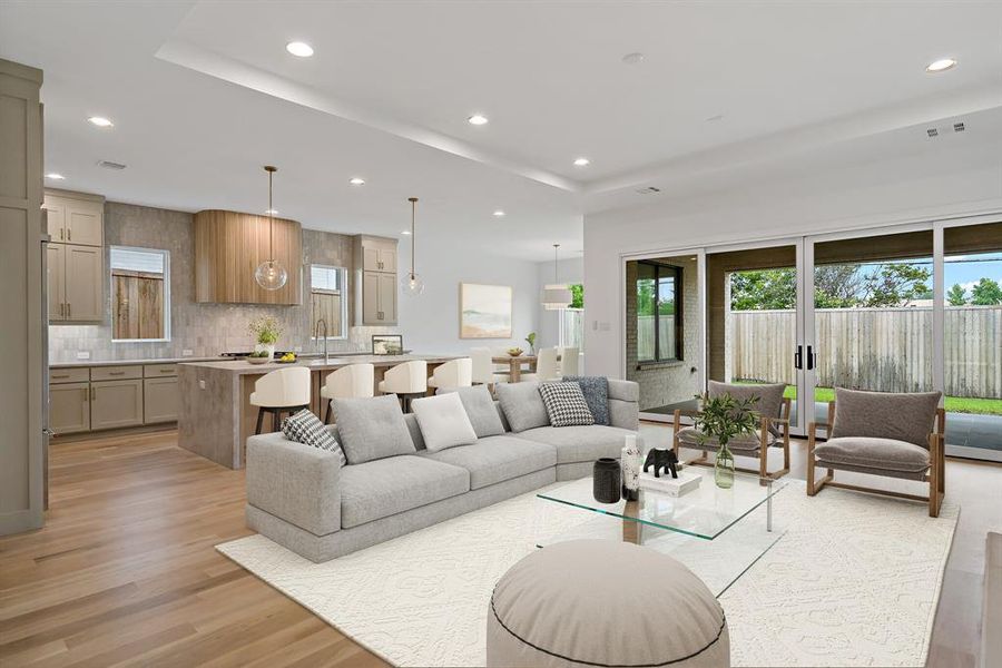 Welcome to this incredible open space full of natural light, custom wood work, incredible storage and high end finishes. *Virtually Staged