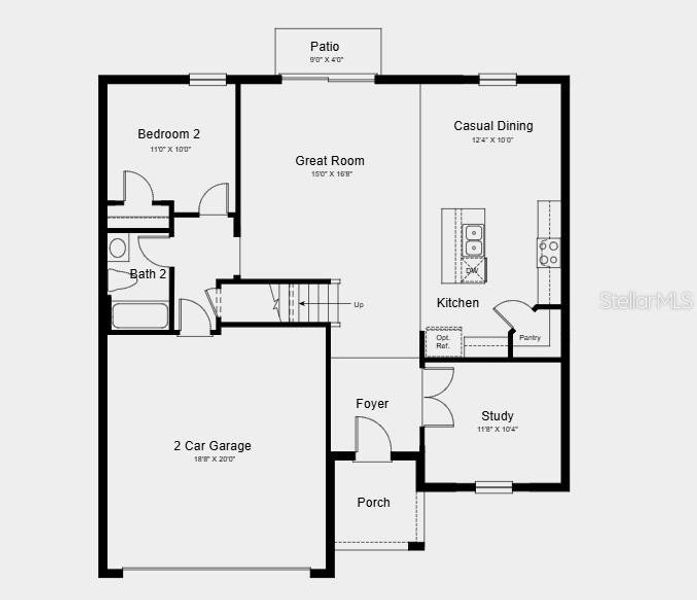 2D floor plan layout of this home in Firethorn, Parrish, FL (Image 3). 2D floor plan layout of this home in Firethorn, Parrish, FL (Image 3).