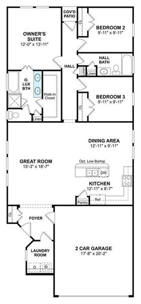 The George floor plan by K. Hovnanian Homes. 1st Floor shown. *Prices, plans, dimensions, features, specifications, materials, and availability of homes or communities are subject to change without notice or obligation.