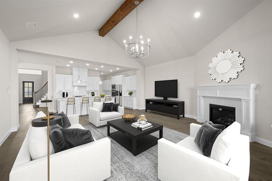 2314 Meek Woods - Family Room & Kitchen Virtually