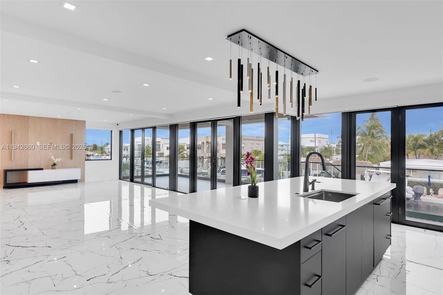 Furnished interior view inside a new home in , Key Largo (Image 10).