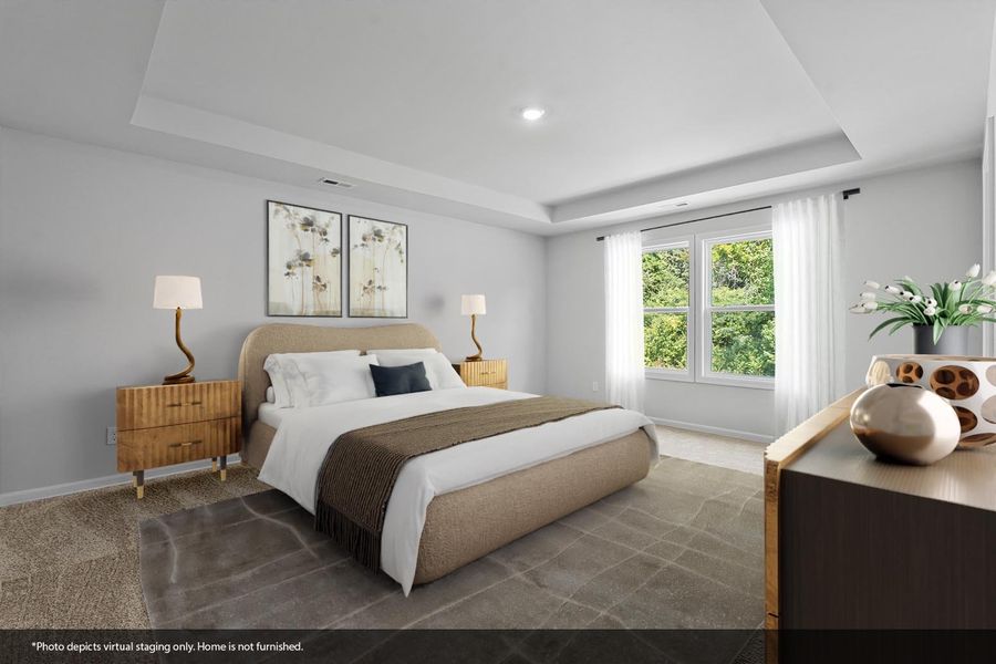 Furnished interior view inside a new home in Hanes Lake, Winston-Salem (Image 8). Furnished interior view inside a new home in Hanes Lake, Winston-Salem (Image 8).