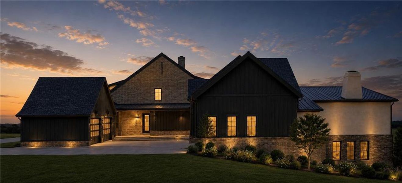 Front exterior of a new home in , Marietta, GA, highlighting curb appeal (Image 6). Front exterior of a new home in , Marietta, GA, highlighting curb appeal (Image 6).