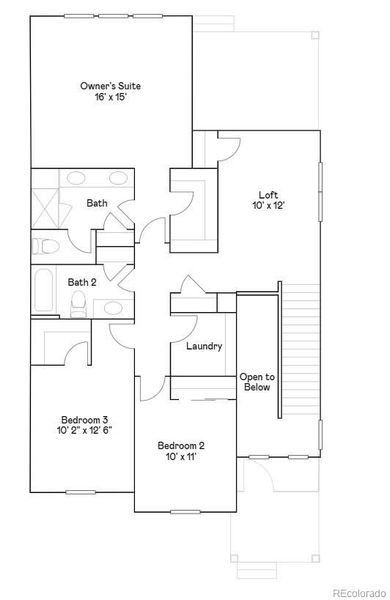 2D floor plan layout of this home in Parterre, Thornton, CO (Image 2). 2D floor plan layout of this home in Parterre, Thornton, CO (Image 2).